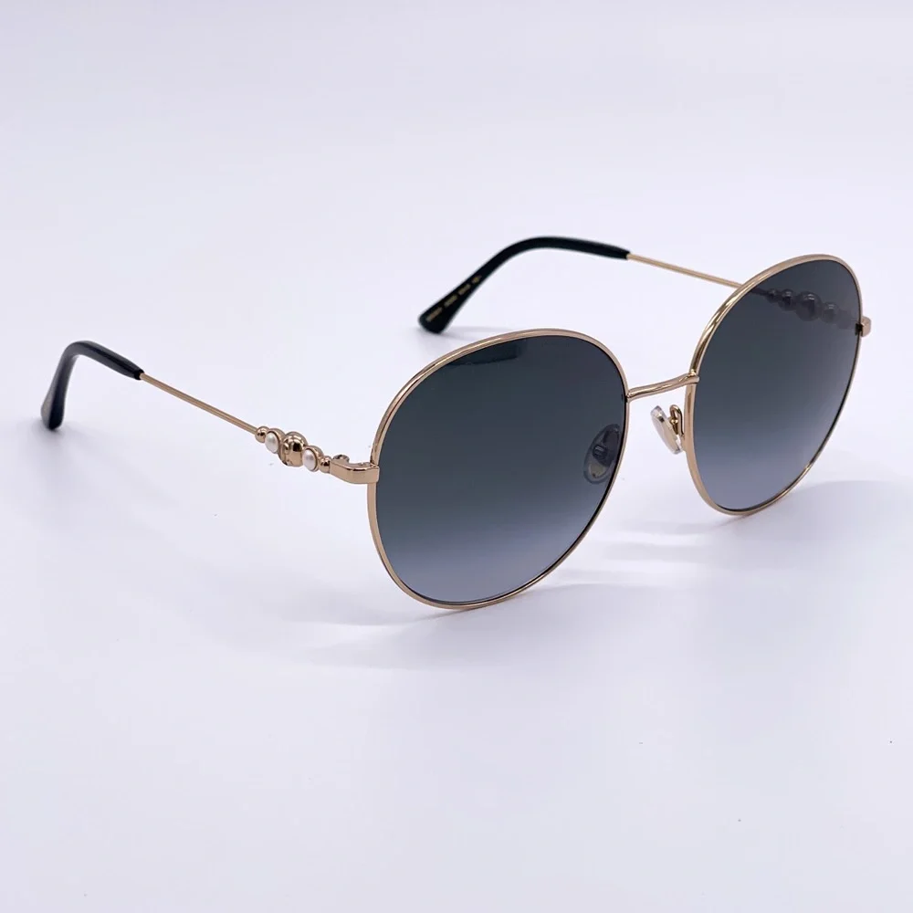 JIMMY CHOO BRAND NEW ROUND OVERSIZED GREY WOMEN SUNGLASSES JIMMY CHOO